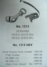 Set contactpunten Ford Taunus 15M,17M, FK1000, FK1 oldtimer te koop