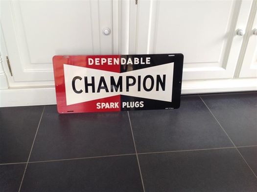 emaille plaat (champion) te koop