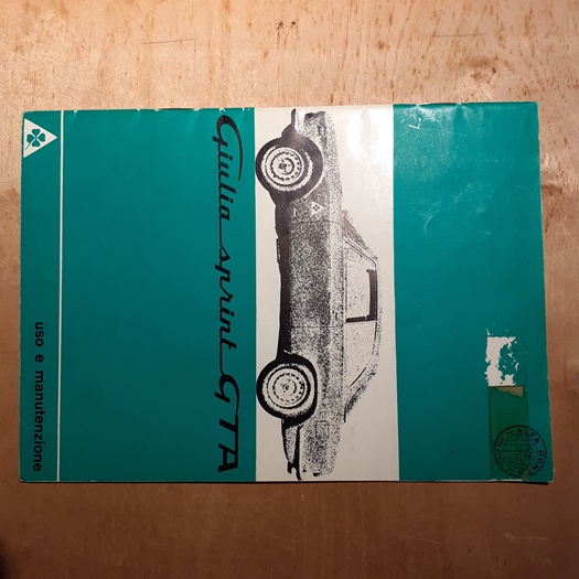 instructieboekje Alfa Sprint GTA te koop