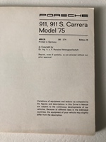 Porsche 911 / S / CARRERA  Drivers Manual oldtimer te koop