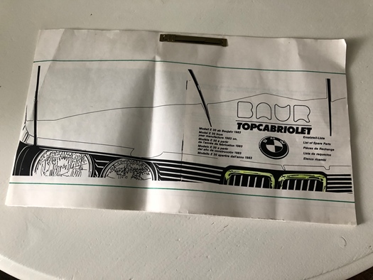 Owners Manuel BMW  3-serie Baur te koop