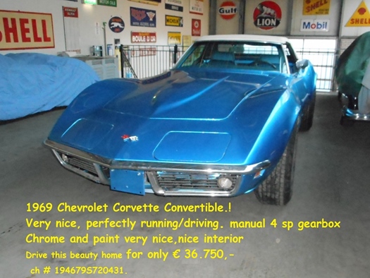 1969 Chevrolet Corvette 69 cabriolet oldtimer te koop