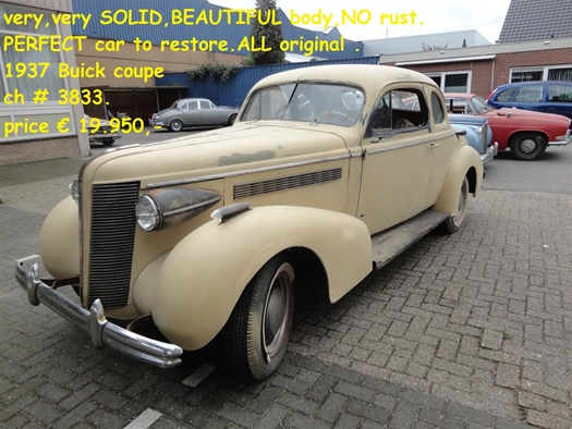 1937 Buick Coupe 37 vooroorlogse oldtimer te koop