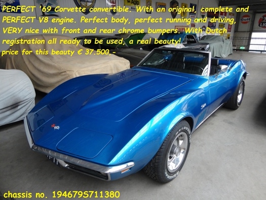 1969 Chevrolet Corvette 69 blue oldtimer te koop