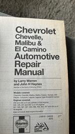 Chevelle 1969-87 Repair Manual oldtimer te koop