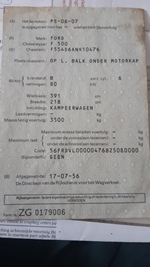 1956 Ford F-500 oldtimer vrachtwagen te koop