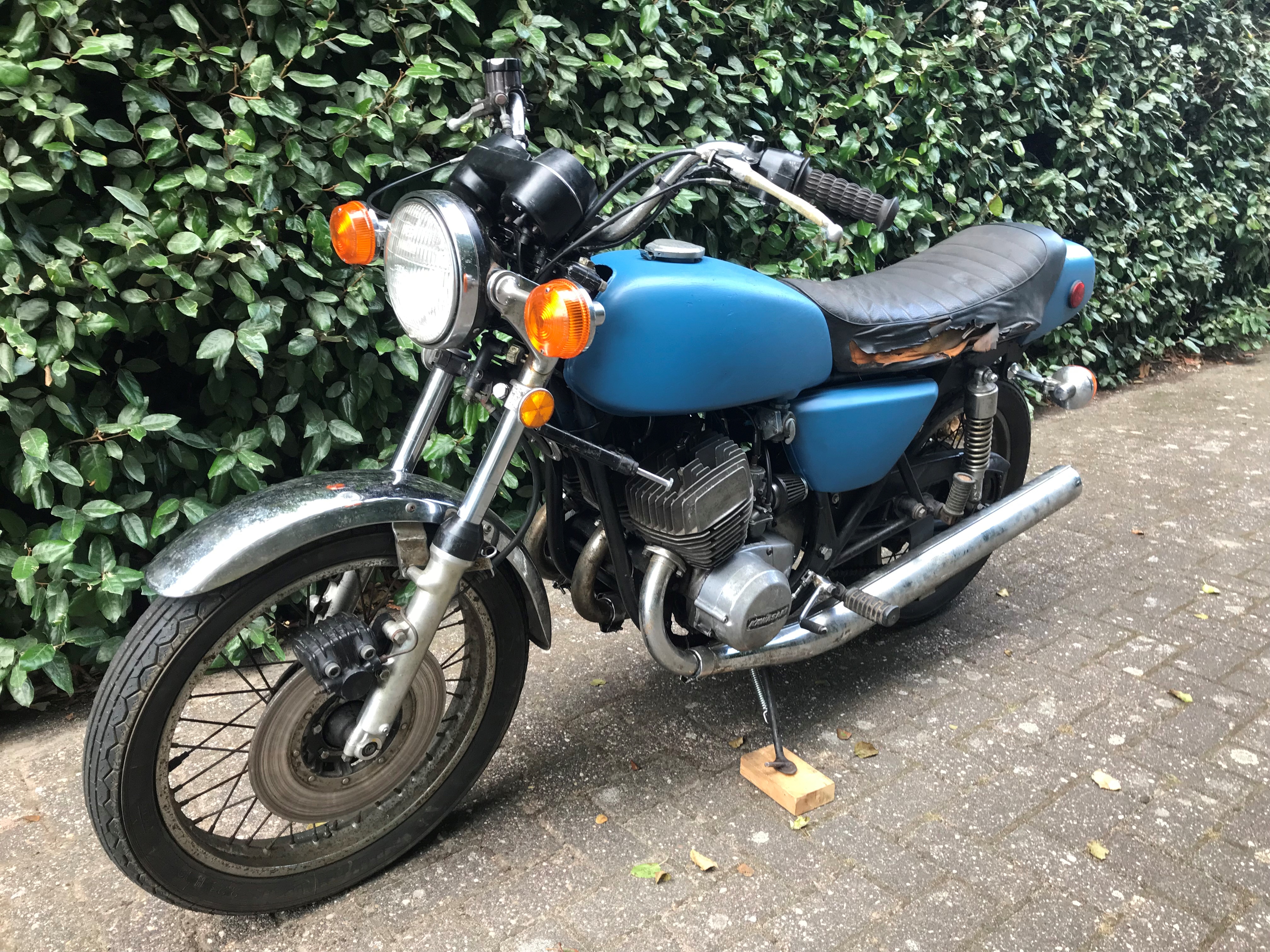 1974 Kawasaki H2B - 750 Mach IV Schuurvondst oldtimer motorfiets te koop