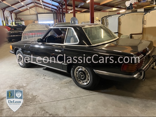 Mercedes 450SL Europese uitvoering zwar oldtimer te koop