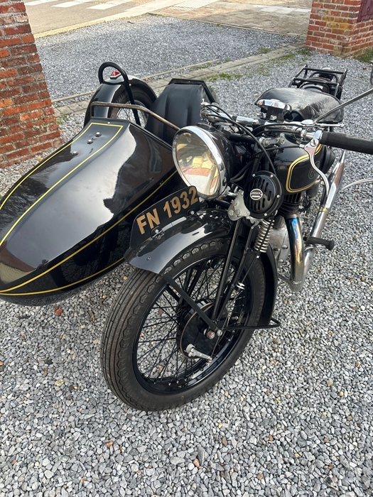1932 FN M90 + faurne sidecar vooroorlogse oldtimer motorfiets te koop