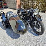 1932 FN M90 + faurne sidecar oldtimer motorfiets te koop