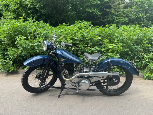 1939 OEC 250cc duplex besturing vooroorlogse oldtimer motorfiets te koop
