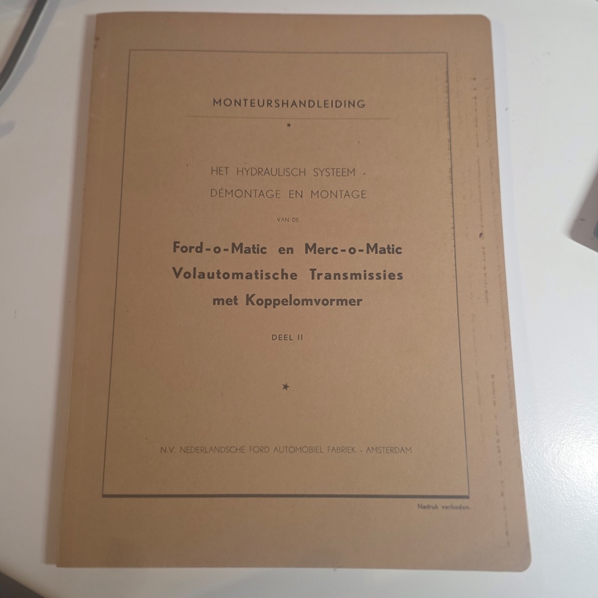 Monteurshandleiding – Het Hydraulisch Systeem Deel te koop