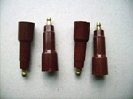 Bougiedoppen. Bruin bakeliet. Merk Bremi oldtimer te koop