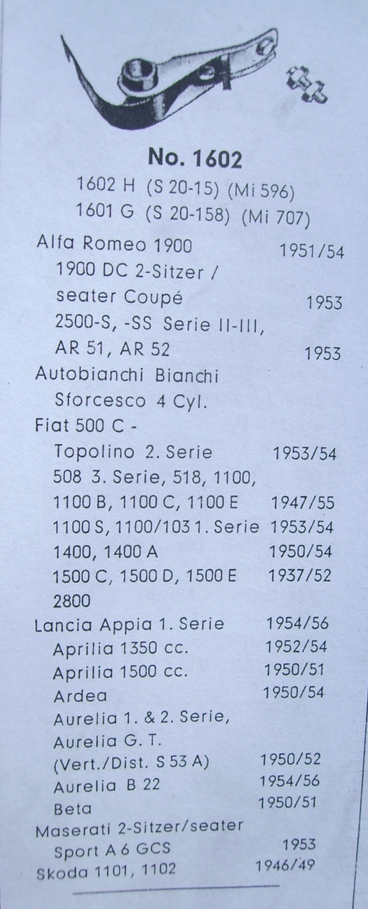 Contactpuntset voor Fiat, Lancia, Alfa Romeo Oldti te koop